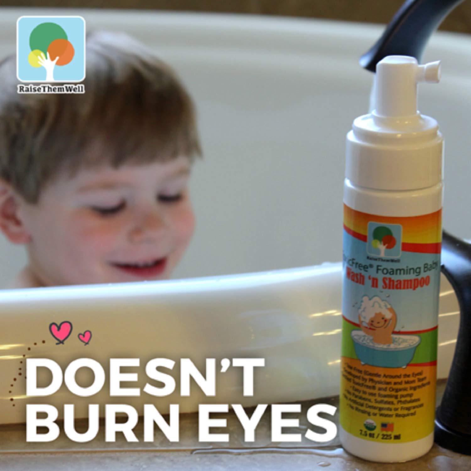 Raise Them Well ToxicFree® Foaming Baby Shampoo N' Body Wash | 7.5 fl oz